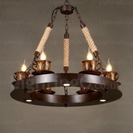 9 Light Country/Rustic Pendant Lights for Living Room, Bedroom, Dining Room, Cafes, Bar