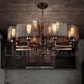 Industrial Style Steel Lighting Living Room, Dining Room, Study, Bedroom, Coffee Store Pendant Chandelier Light