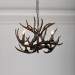 4 Light Rustic Artistic Retro Antler Black Chandelier for Living Room, Dining Room, Bedroom, Shop, Cafes, Bar
